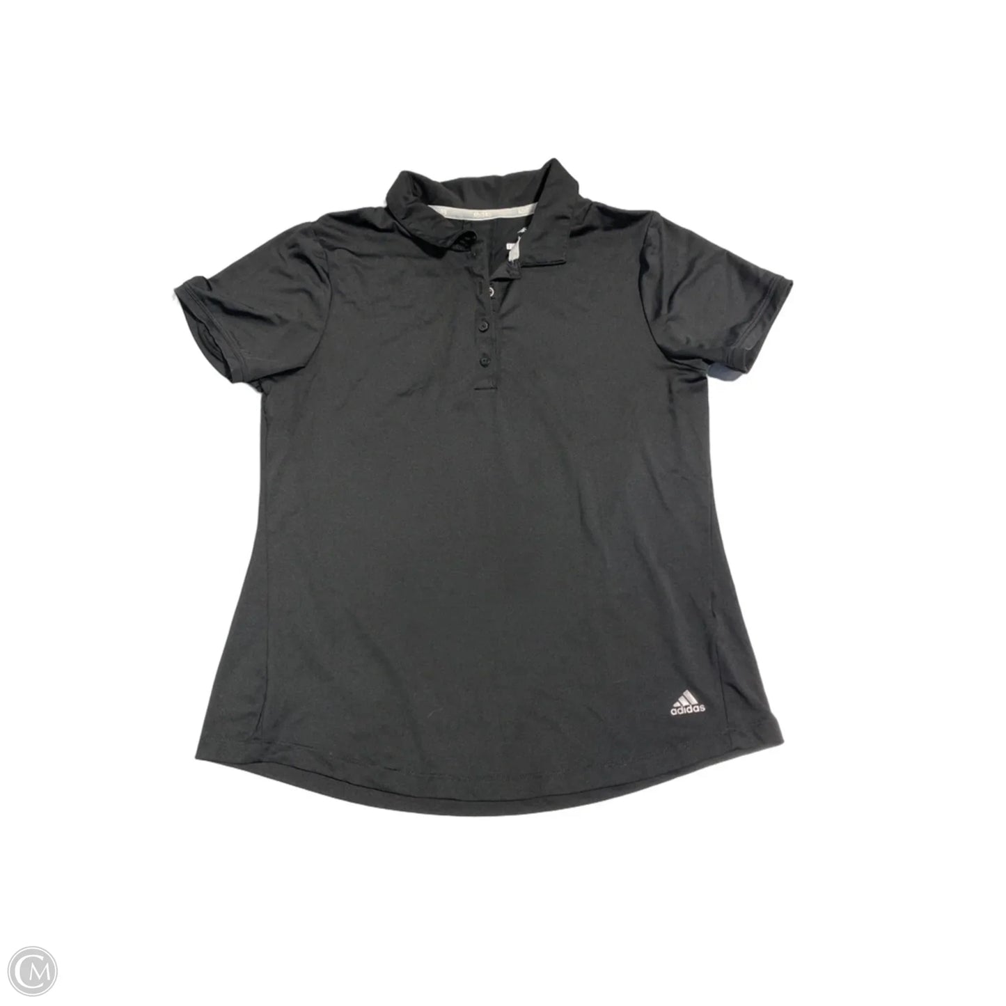 Athletic Top Short Sleeve By Adidas In Black, Size: M