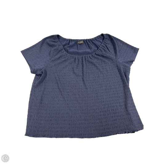Top Short Sleeve By Lane Bryant In Navy, Size: 3x