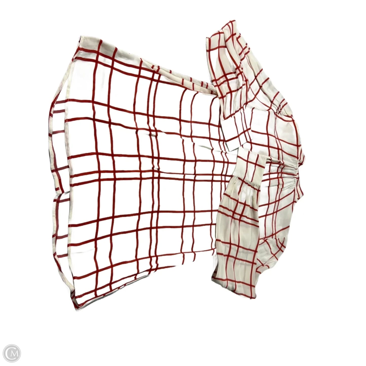 Blouse Long Sleeve By J. Crew In Plaid Pattern, Size: Xs