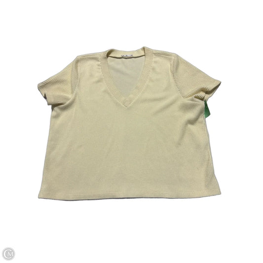 Top Short Sleeve By Mittoshop In Yellow, Size: M