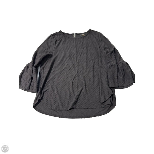 Top Long Sleeve By W5 In Black, Size: L