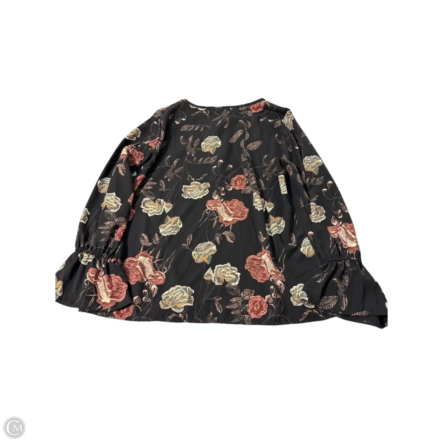 Top Long Sleeve By Downeast In Black, Size: M