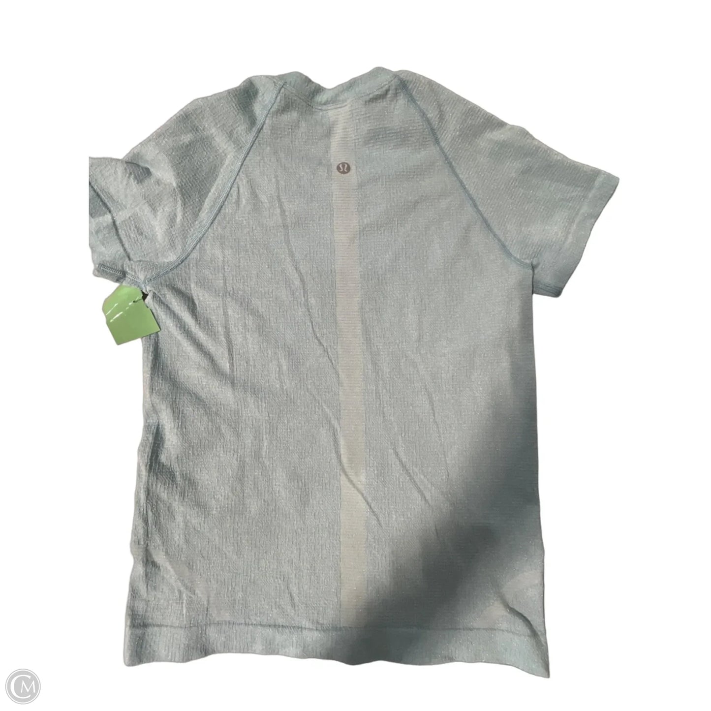 Athletic Top Short Sleeve By Lululemon In Blue, Size: 4