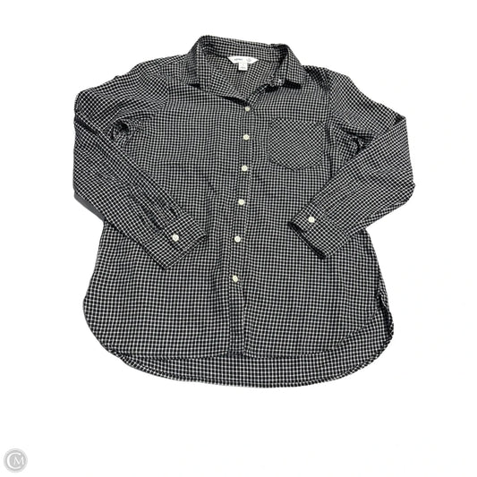 Top Long Sleeve By Old Navy In Plaid Pattern, Size: M