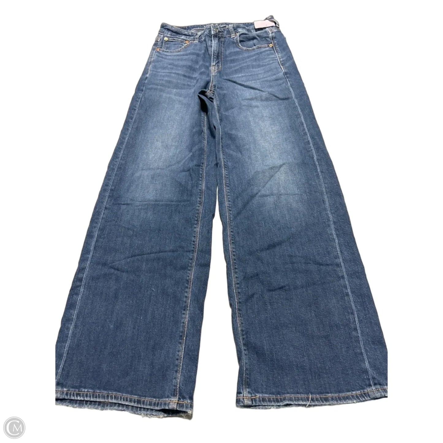 Jeans Wide Leg By American Eagle In Blue, Size: 2