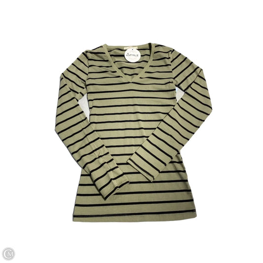 Top Long Sleeve By Heart & Hips In Striped Pattern, Size: S