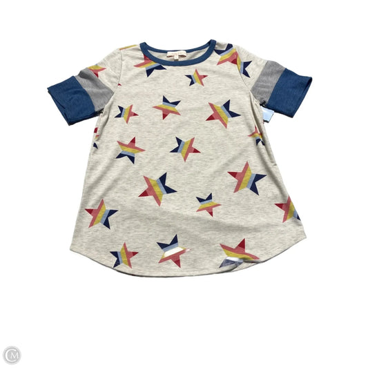 Top Short Sleeve By Hailey & Co In Cream, Size: S