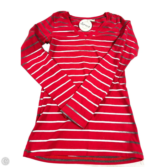 Top Long Sleeve Basic By Heart & Hips In Striped Pattern, Size: M