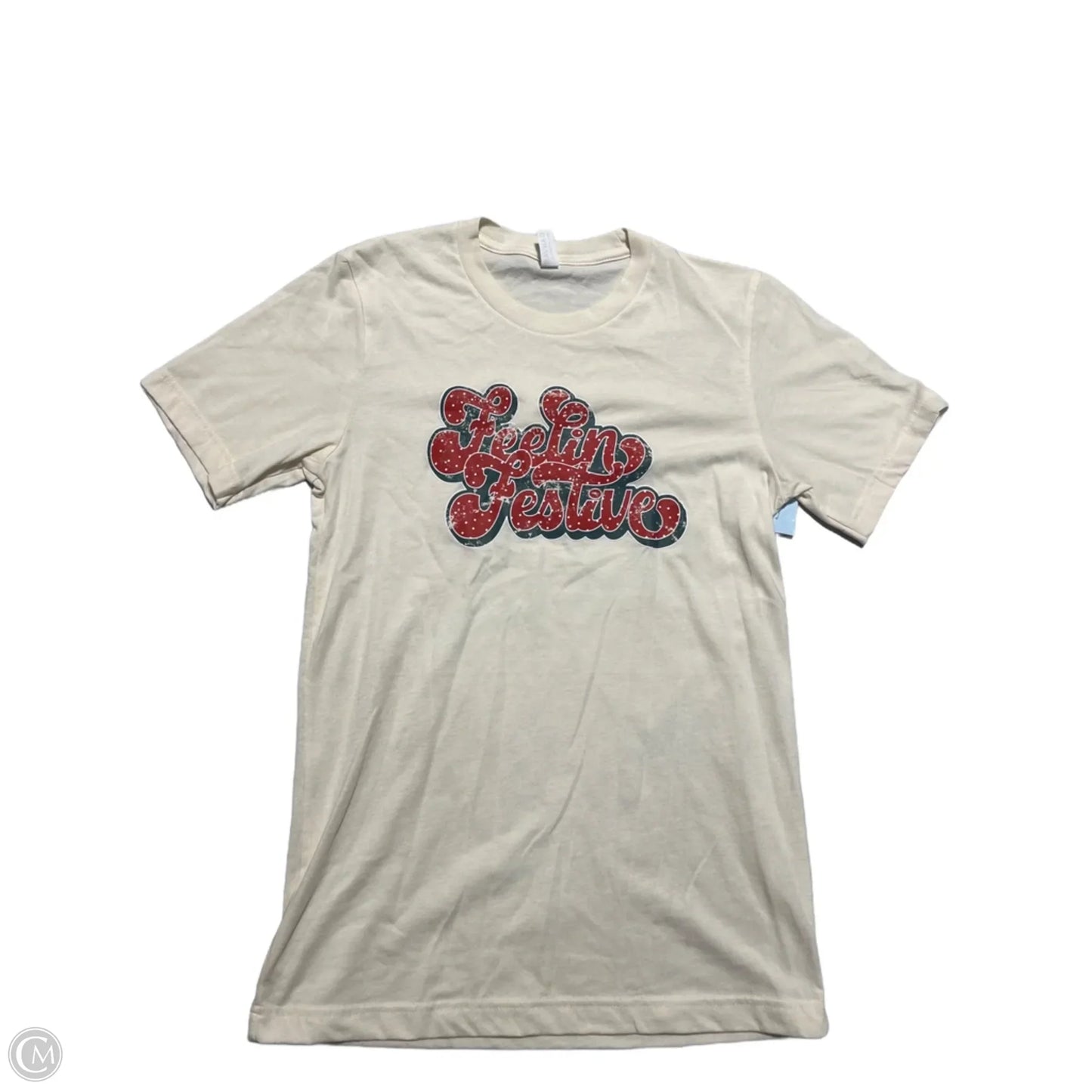 Top Short Sleeve Basic By Bella + Canvas In Cream, Size: S