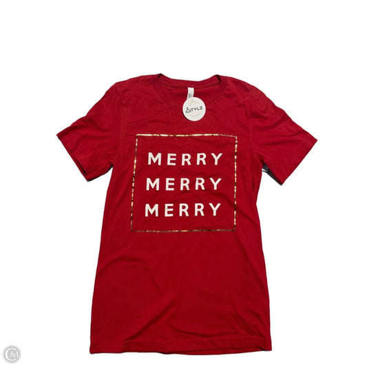 Top Short Sleeve Basic By Bella + Canvas In Red, Size: S