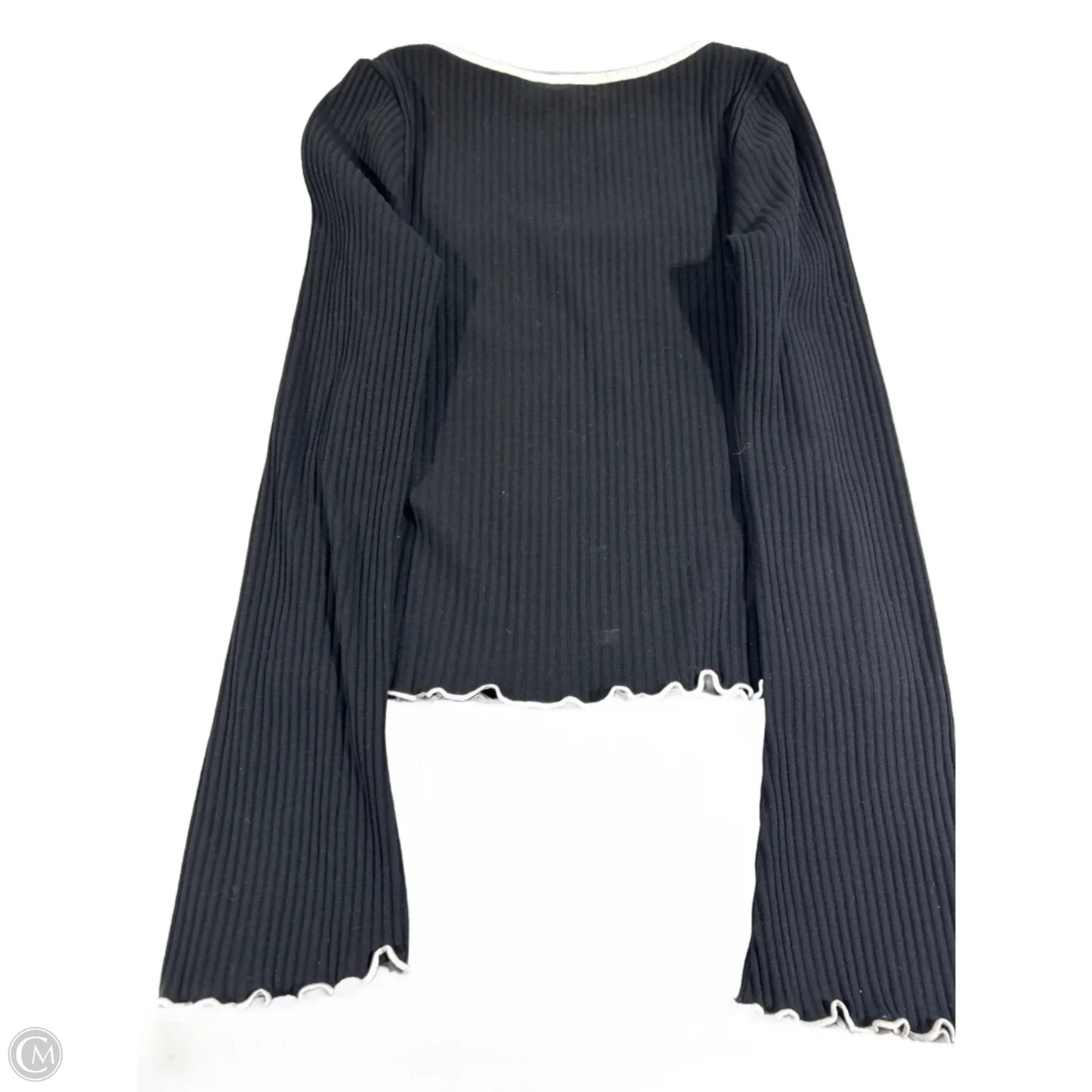 Top Long Sleeve By Divided In Black & White, Size: S