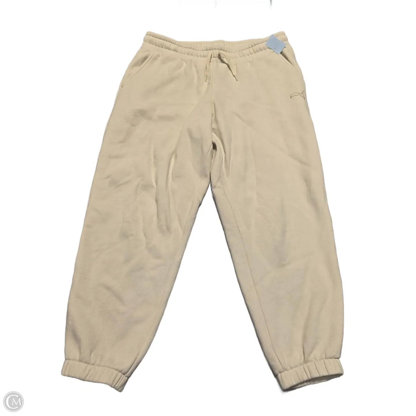 Pants Joggers By Puma In Cream, Size: Xl
