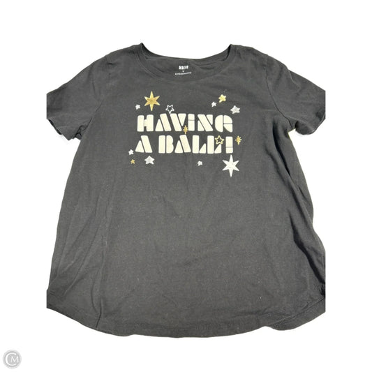 Top Short Sleeve By Maeve In Black, Size: M