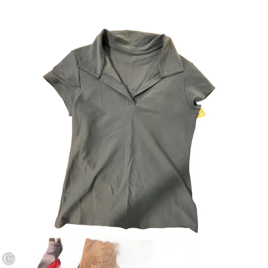 Athletic Top Short Sleeve By Calia In Green, Size: M