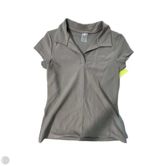 Athletic Top Short Sleeve By Calia In Beige, Size: M