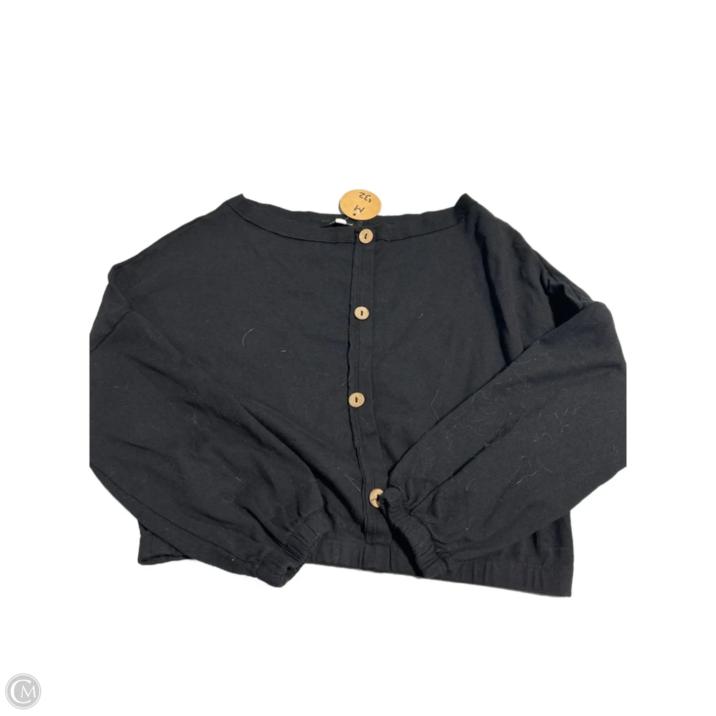 Top 3/4 Sleeve By Final Touch In Black, Size: M