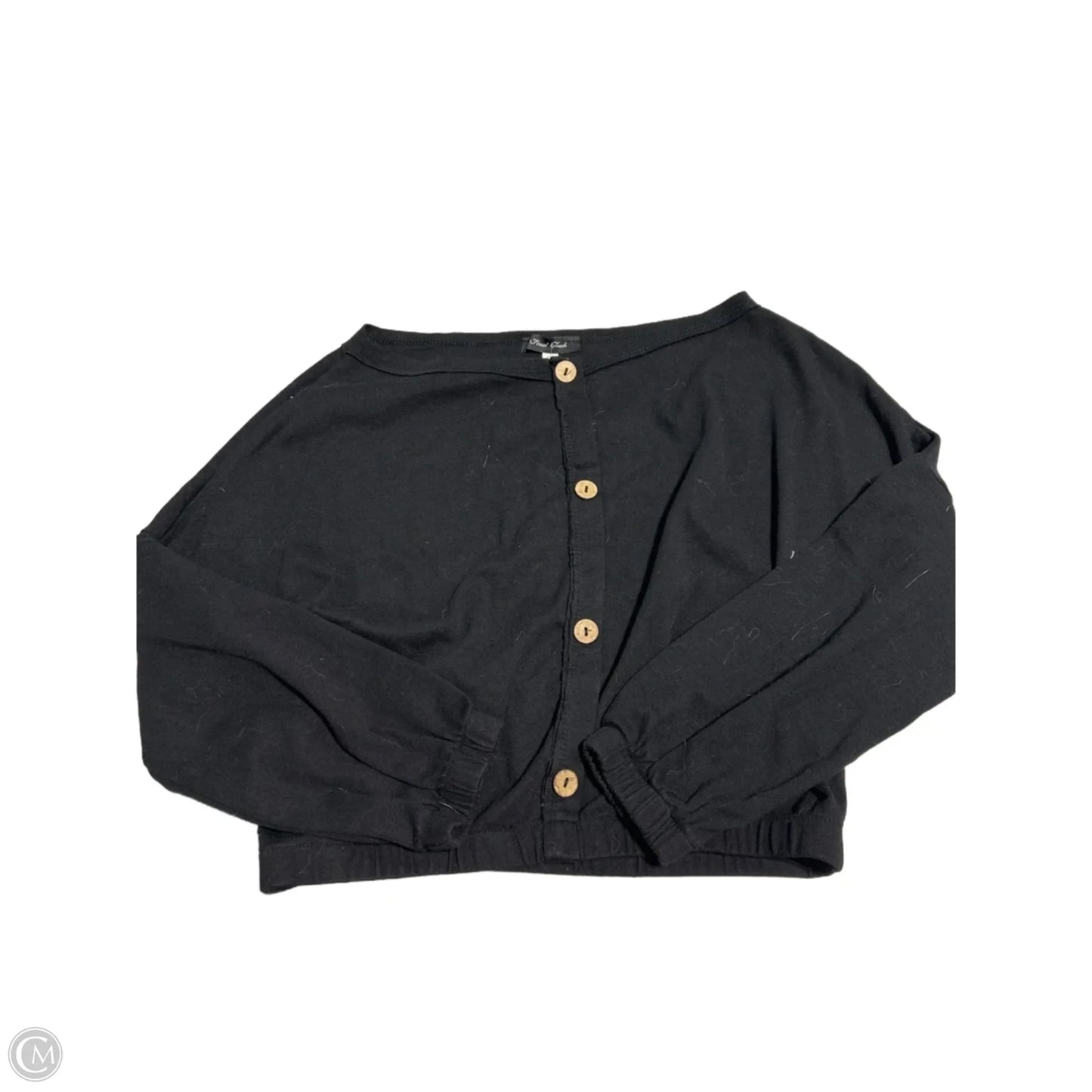 Top 3/4 Sleeve By Final Touch In Black, Size: S