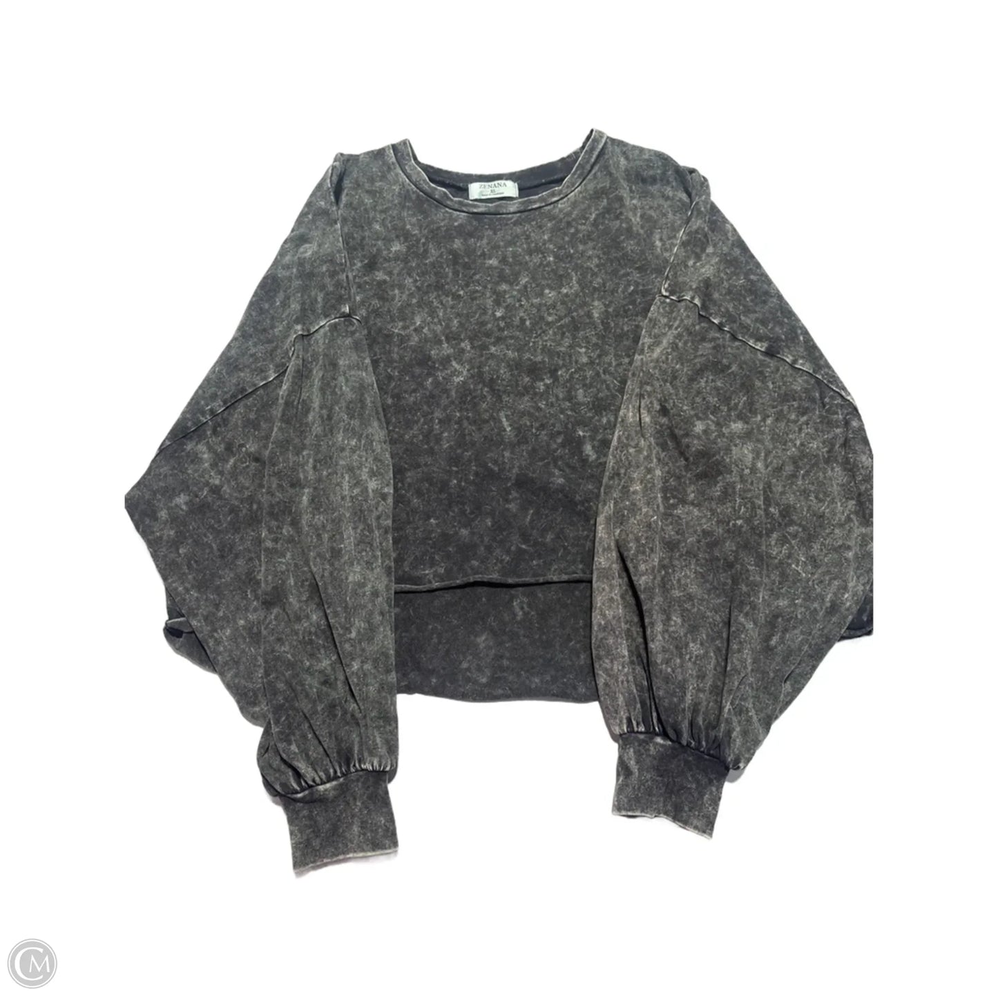 Top Long Sleeve By Zenana In Black & Green, Size: Xl