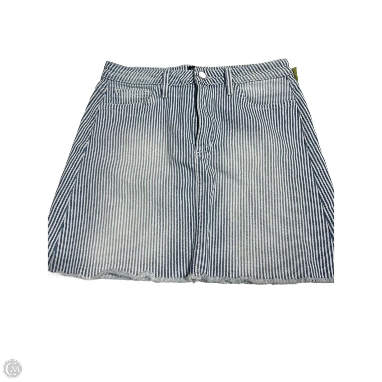 Skirt Mini & Short By Just Black In Striped Pattern, Size: L