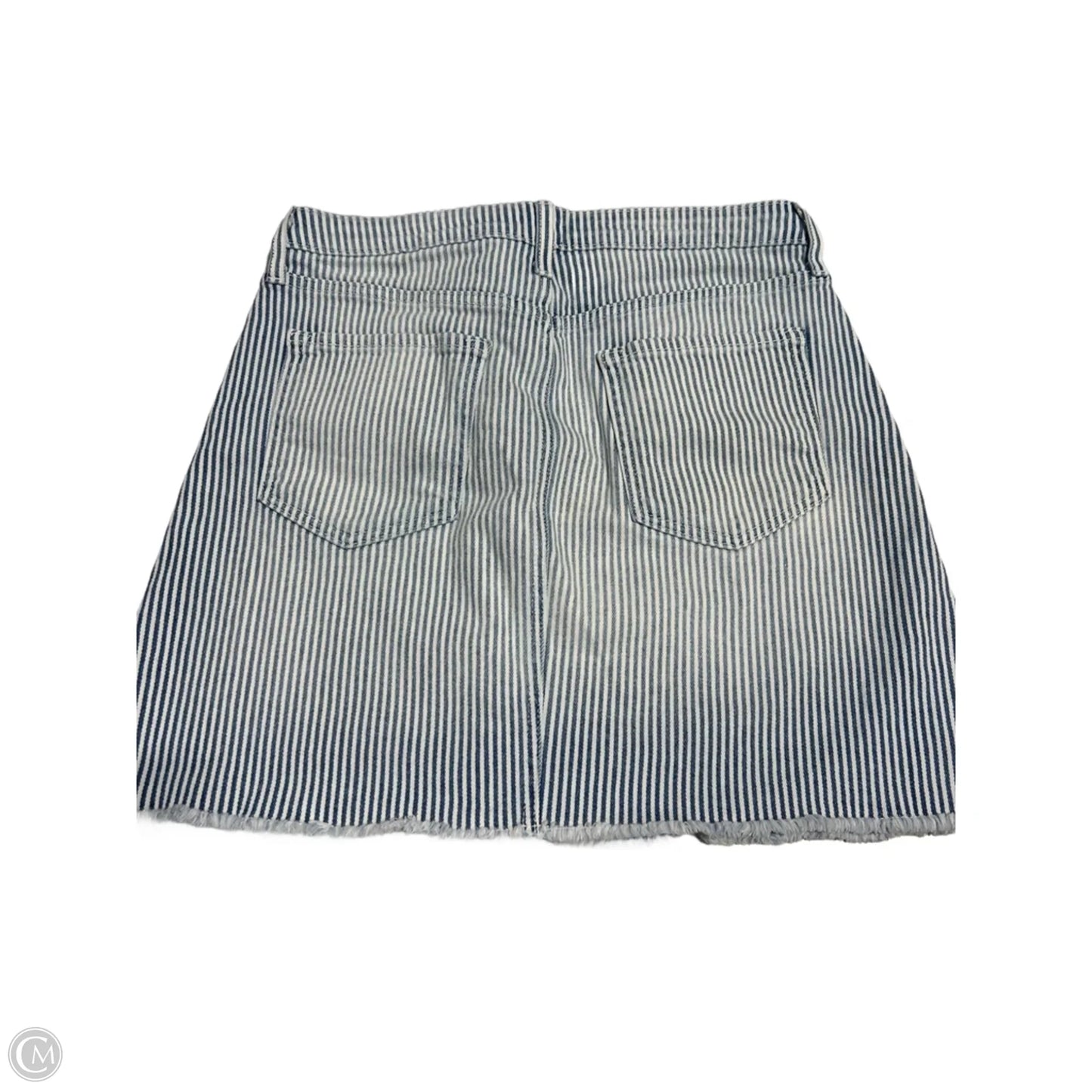 Skirt Mini & Short By Just Black In Striped Pattern, Size: L