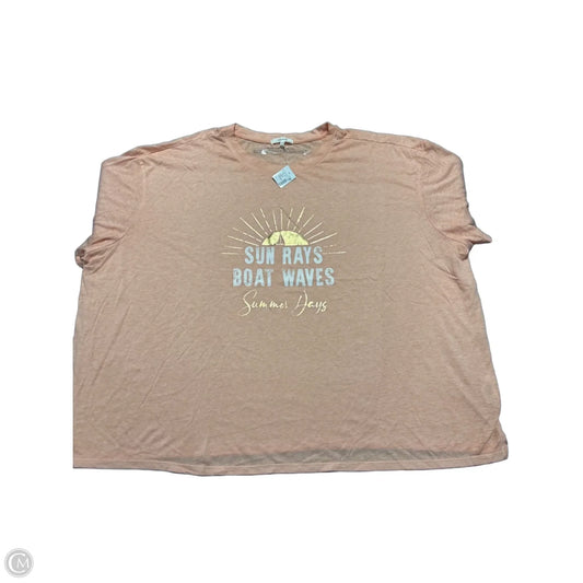 Top Short Sleeve Basic By Maurices In Orange, Size: 3x