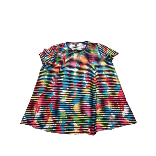 Top Short Sleeve By Multiples In Multi-colored, Size: 2x