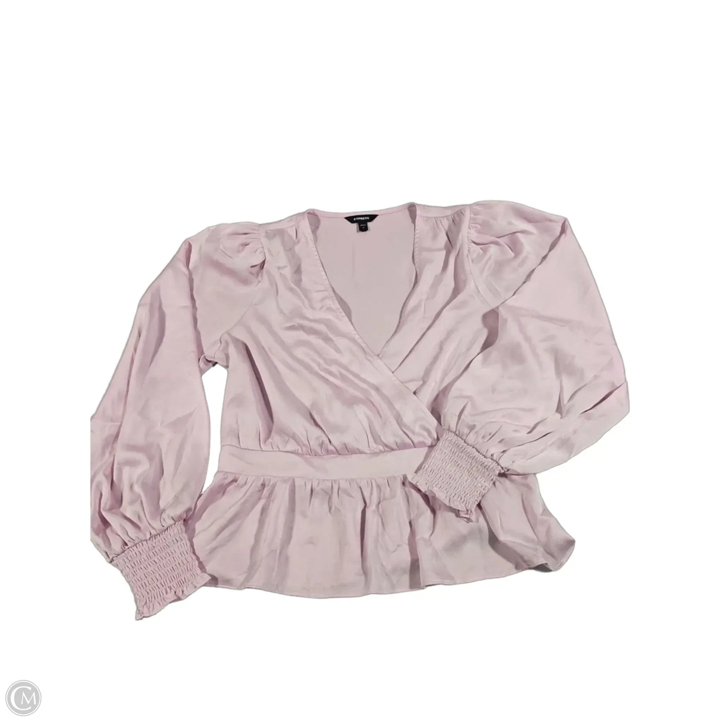 Top Long Sleeve By Express In Pink, Size: M