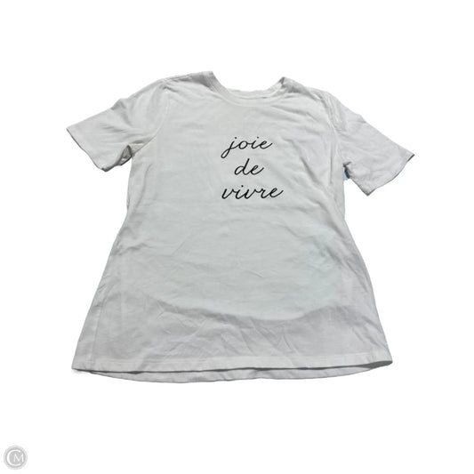 Top Short Sleeve Basic By Banana Republic In White, Size: M