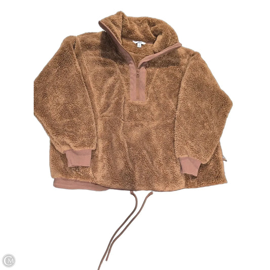 Sweatshirt Collar By Joy Lab In Brown, Size: M
