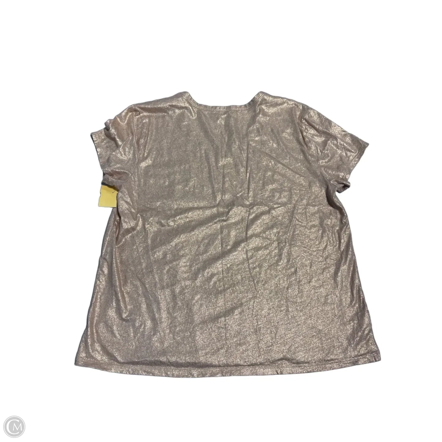 Top Short Sleeve By Loft In Bronze, Size: L