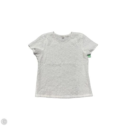 Blouse Short Sleeve By Christopher And Banks In White, Size: M