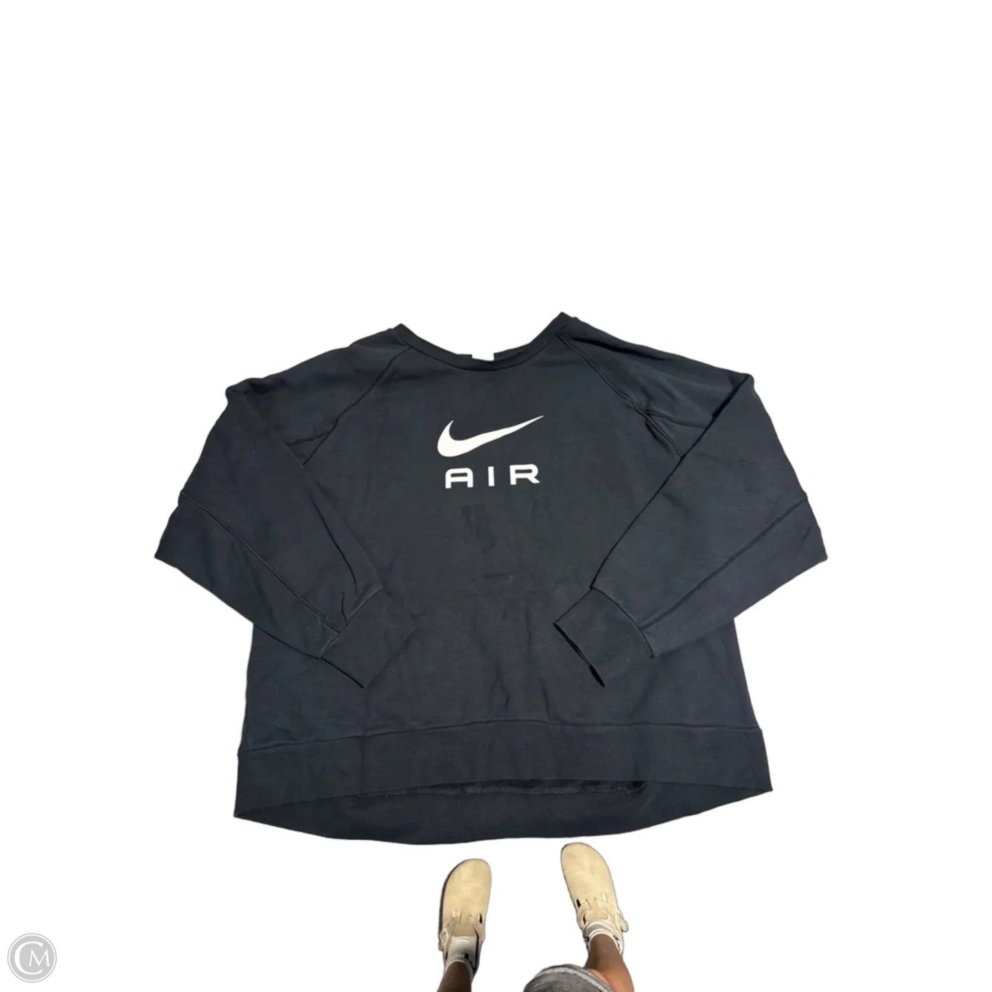 Athletic Sweatshirt Crewneck By Nike In Black & White, Size: 4x