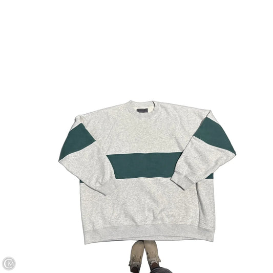 Sweatshirt Crewneck By Abercrombie And Fitch In Green & Grey, Size: 2x