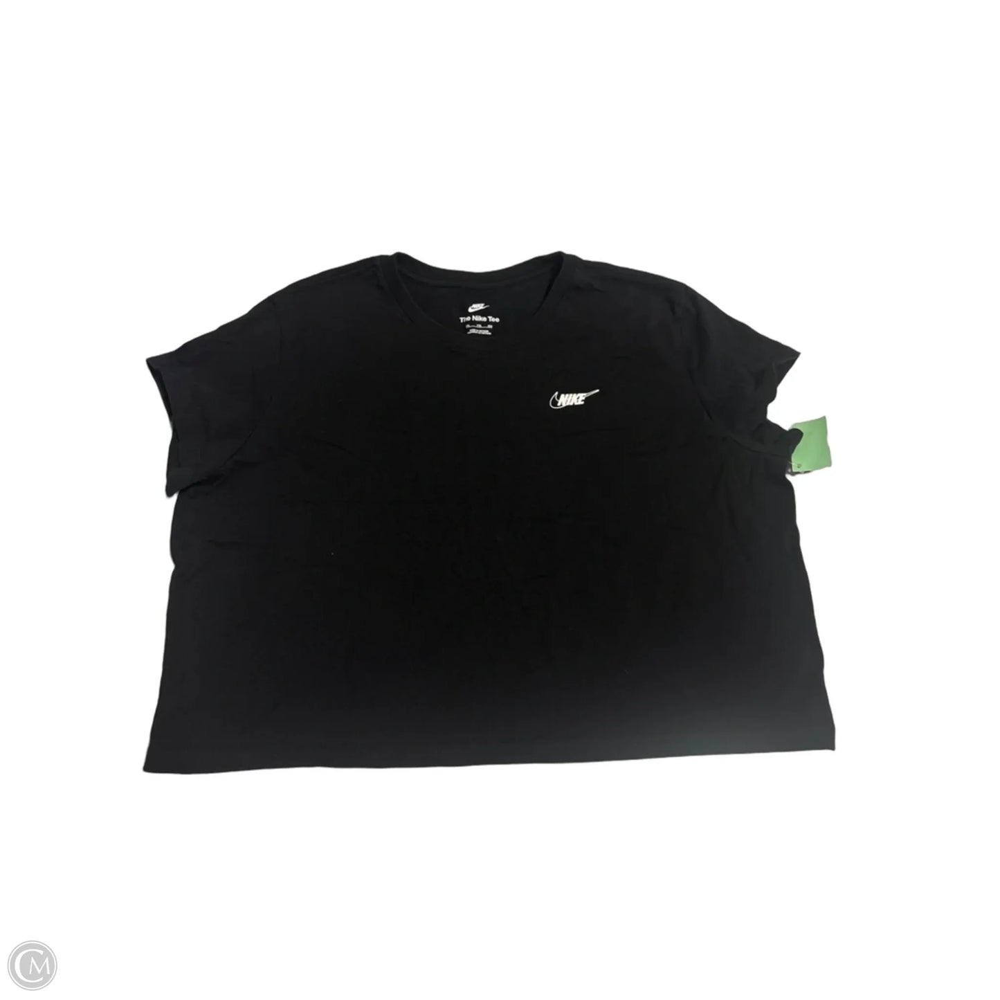 Top Short Sleeve By Nike In Black & White, Size: Xxl