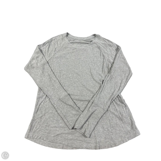 Top Long Sleeve By Offline In Grey, Size: M