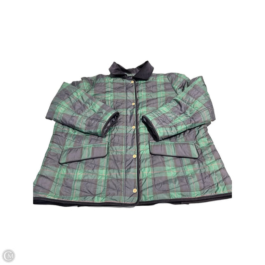 Jacket Puffer & Quilted By Talbots In Plaid Pattern, Size: 3x