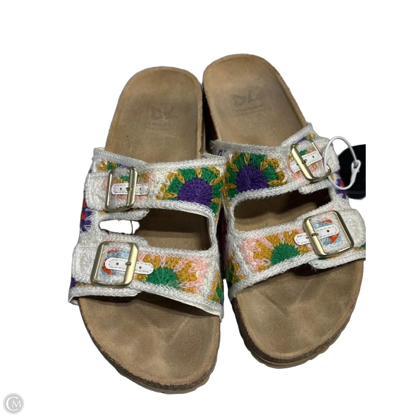 Sandals Flats By Cmc In Floral Print, Size: 8.5