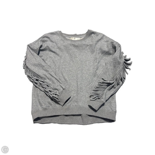 Sweatshirt Crewneck By Joa In Grey, Size: M