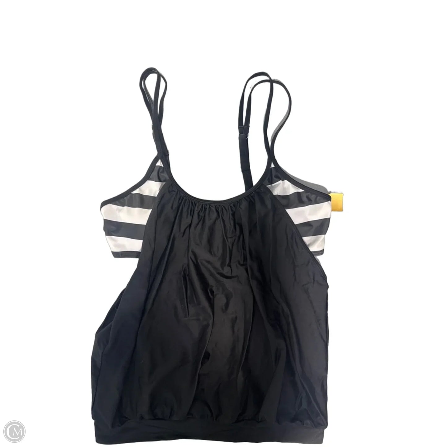 Swimsuit Top By Cmc In Black & White, Size: Xxl