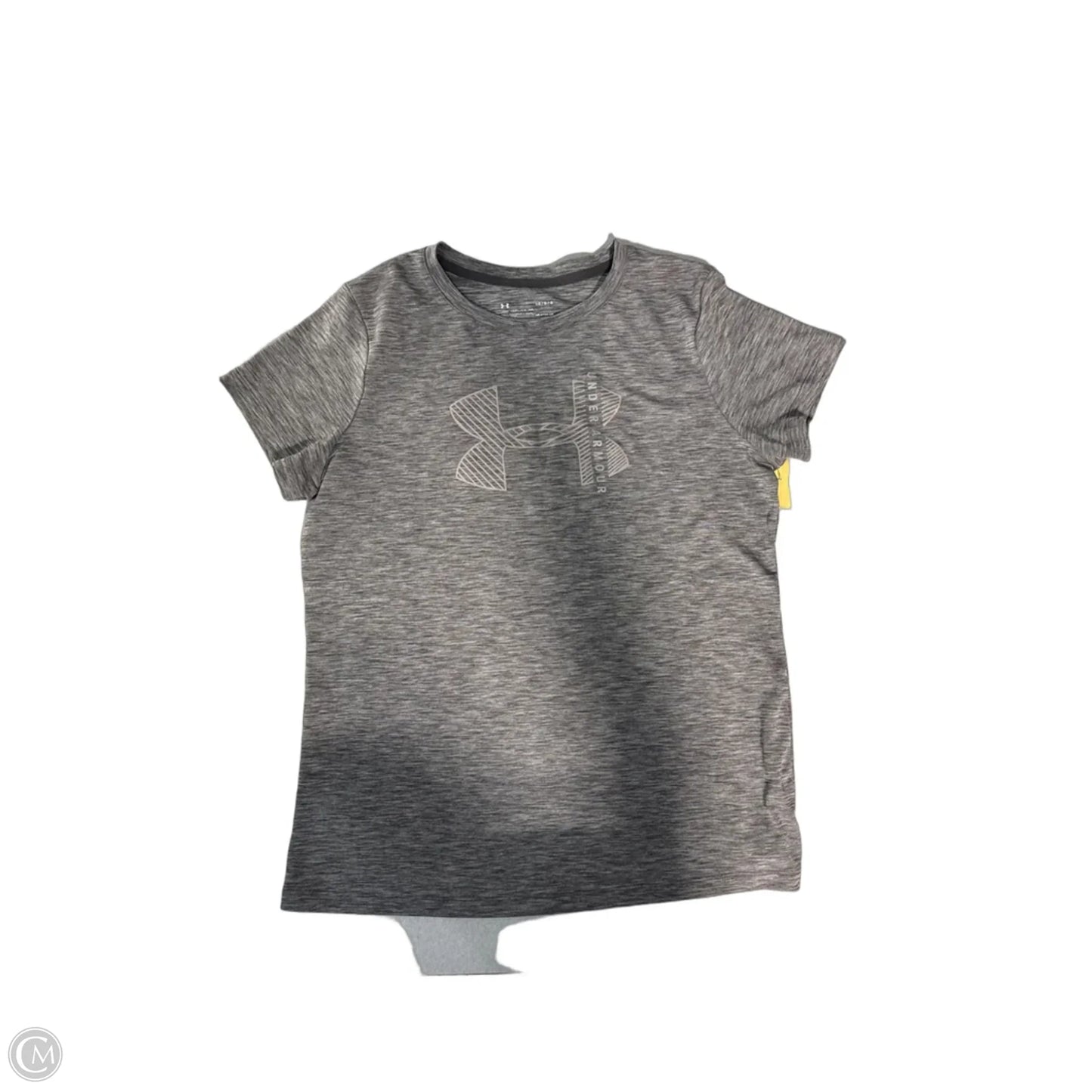 Athletic Top Short Sleeve By Under Armour In Grey, Size: L