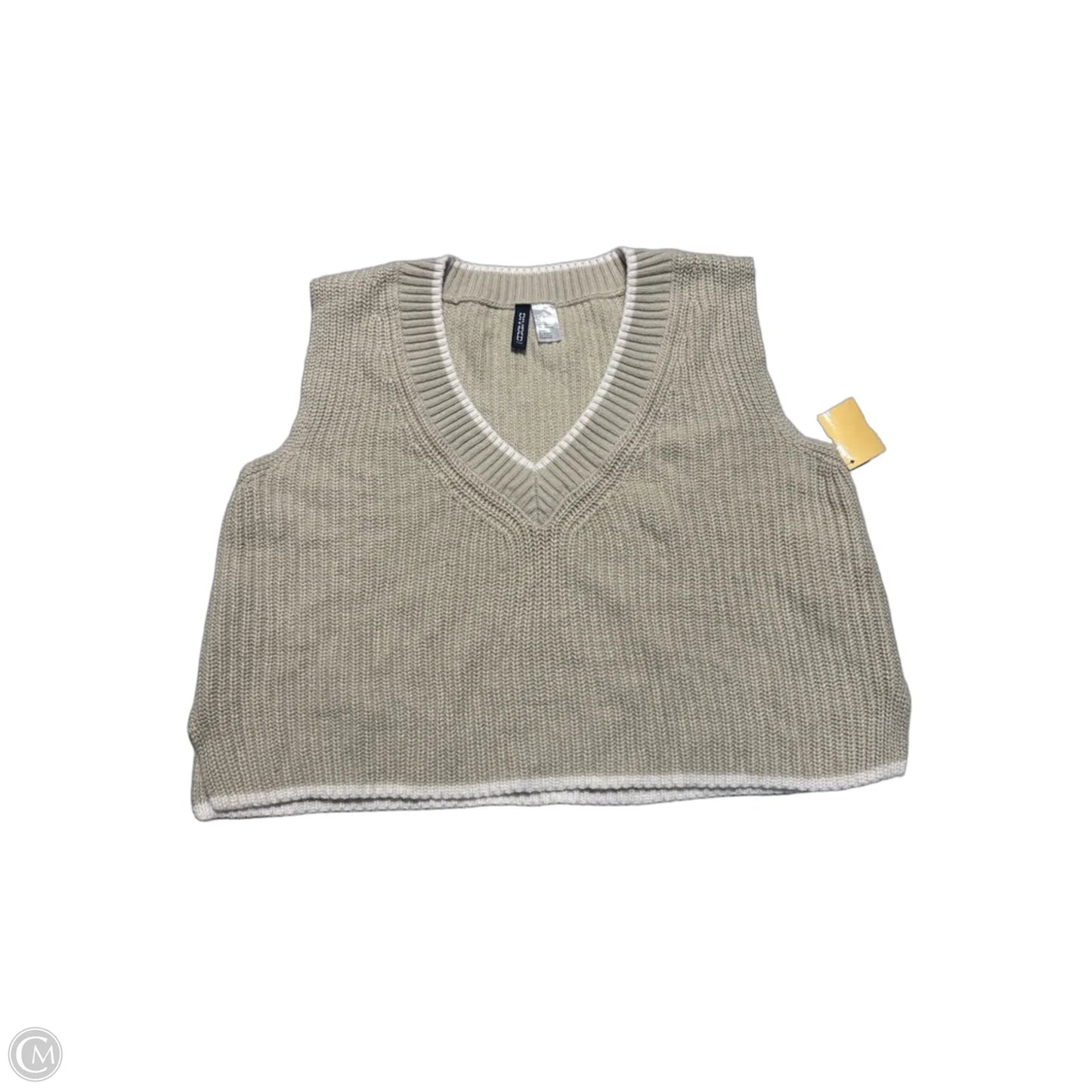 Vest Sweater By Divided In Tan, Size: Xl