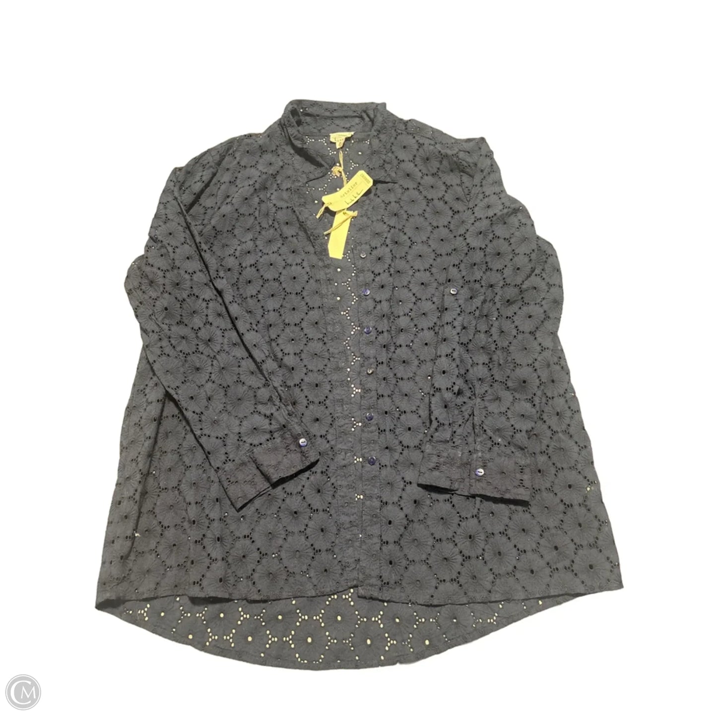 Top Long Sleeve By Nicole By Nicole Miller In Navy, Size: 2x
