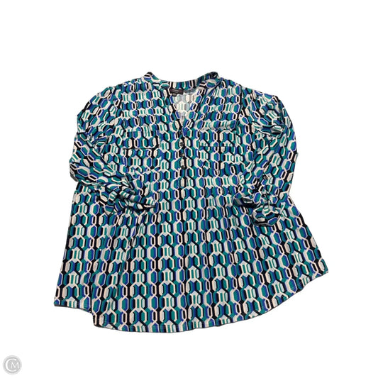 Top 3/4 Sleeve By Cocomo In Multi-colored, Size: 1x