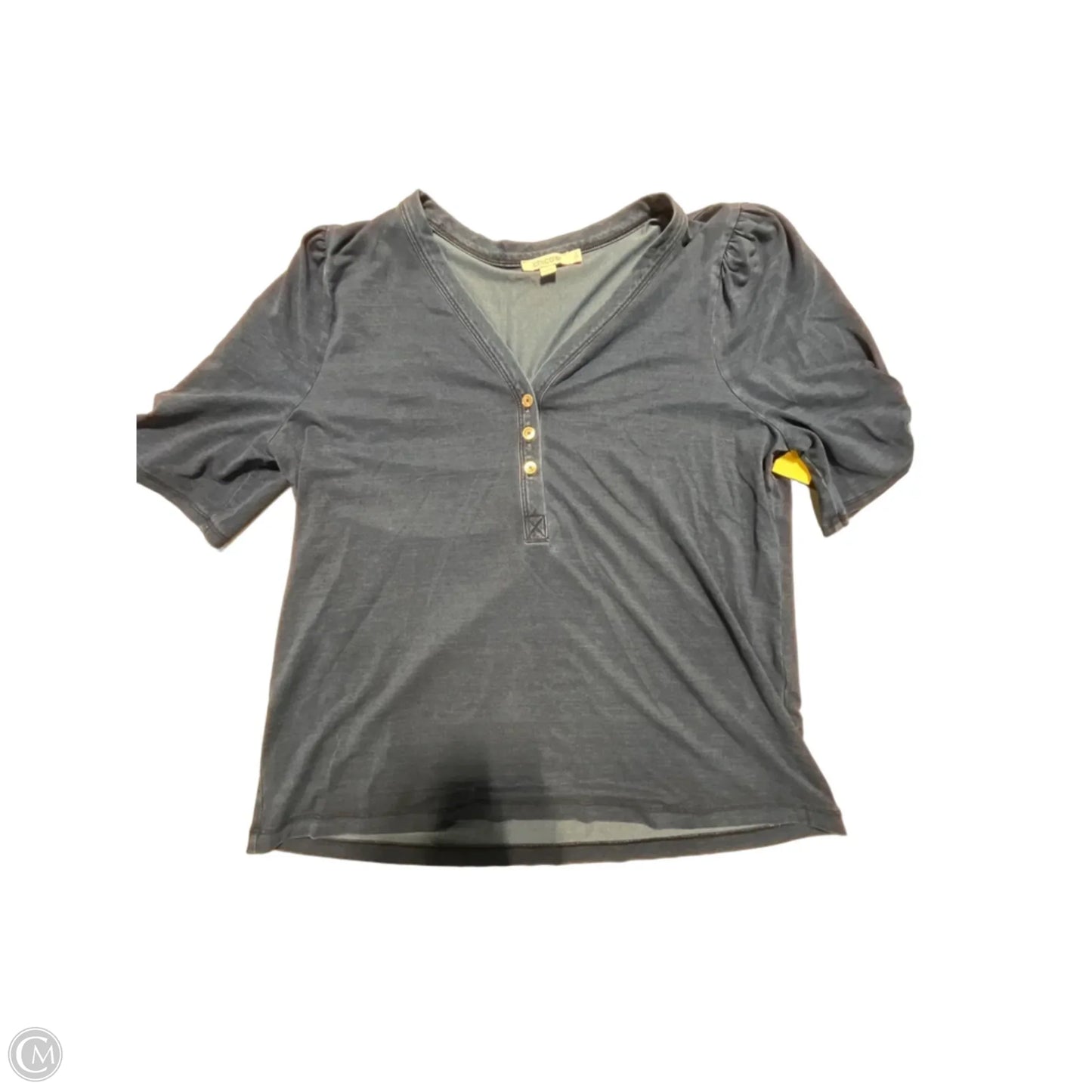 Top Short Sleeve By Chicos In Navy, Size: L