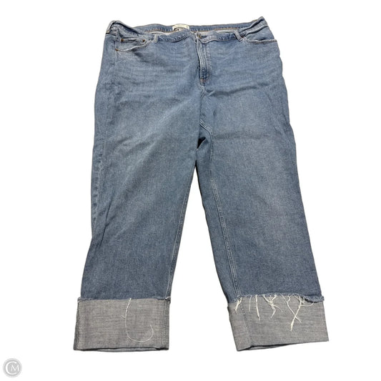 Jeans Straight By Abercrombie And Fitch In Blue Denim, Size: 22