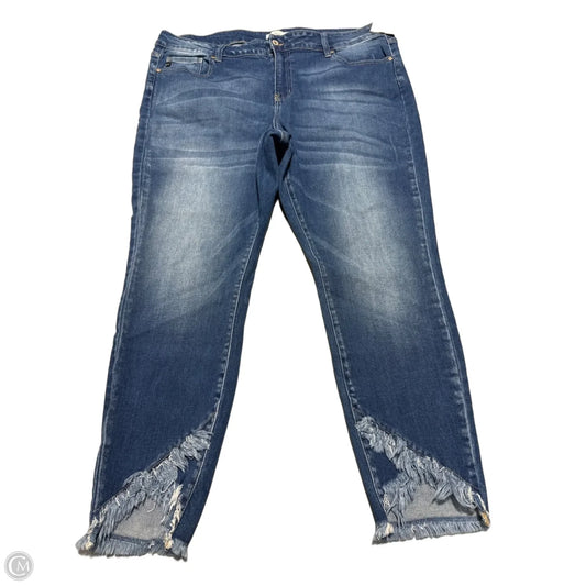 Jeans Straight By Kancan In Blue Denim, Size: 22