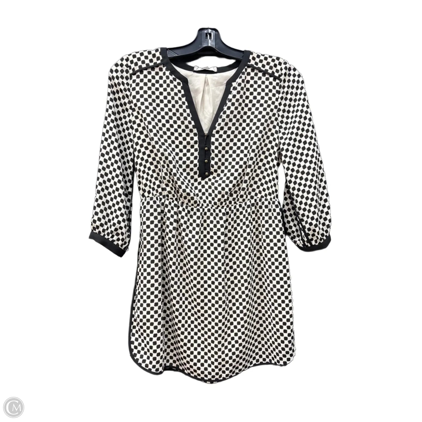 Dress Casual Short By Banana Republic In Black & Cream, Size: M