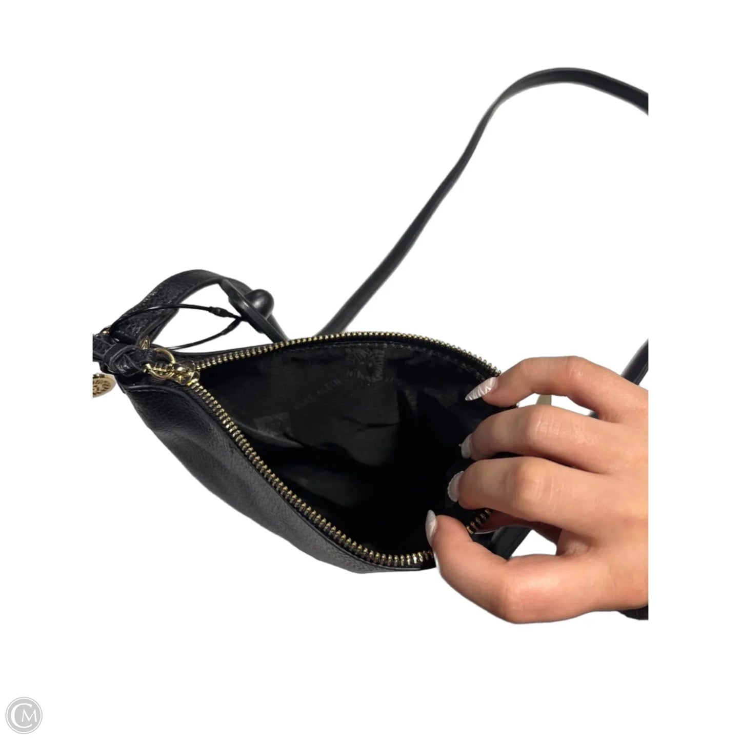 Handbag Leather By Anne Klein, Size: Medium