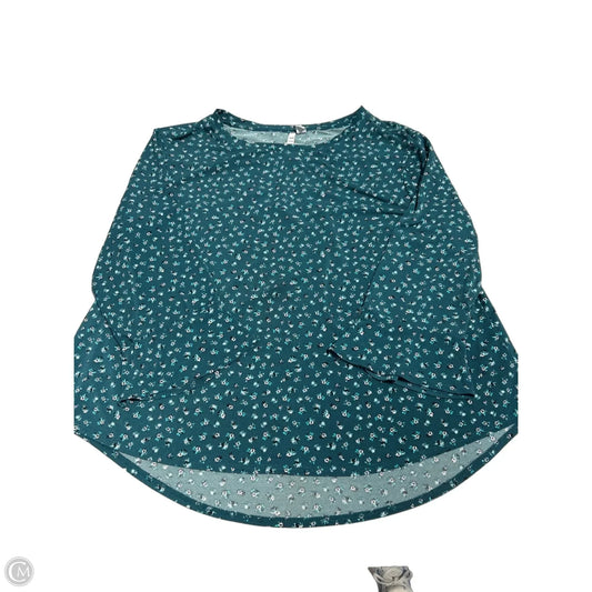 Top Long Sleeve By Elle In Teal, Size: Xl