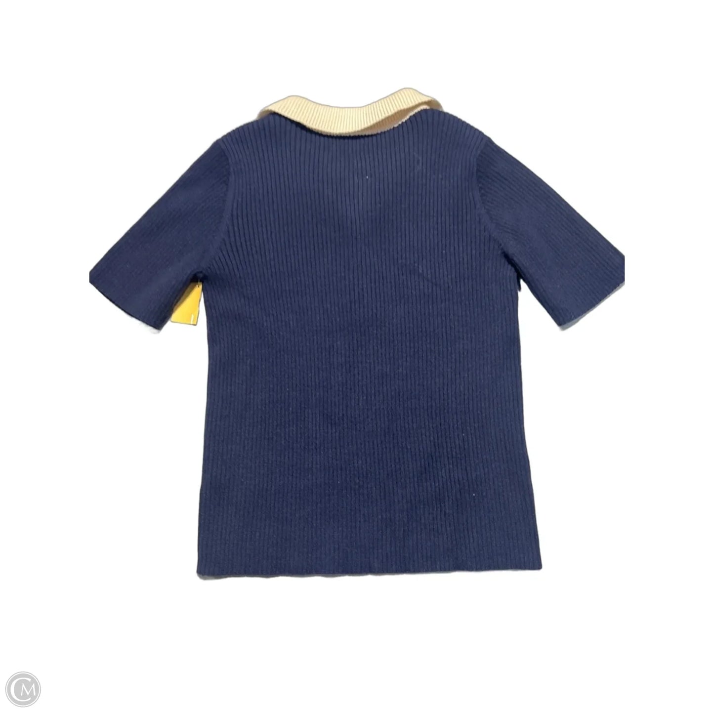 Top Short Sleeve By Simply Vera In Navy, Size: L